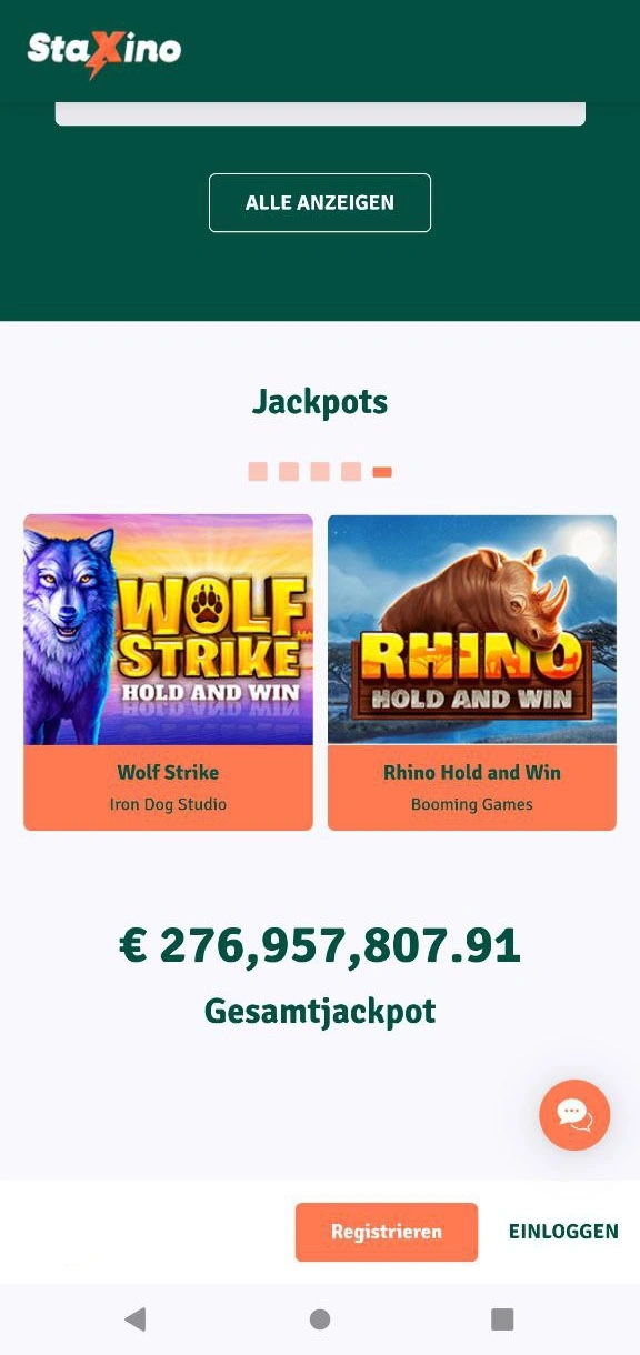 Jackpot Slots – große Gewinne im Staxino Casino